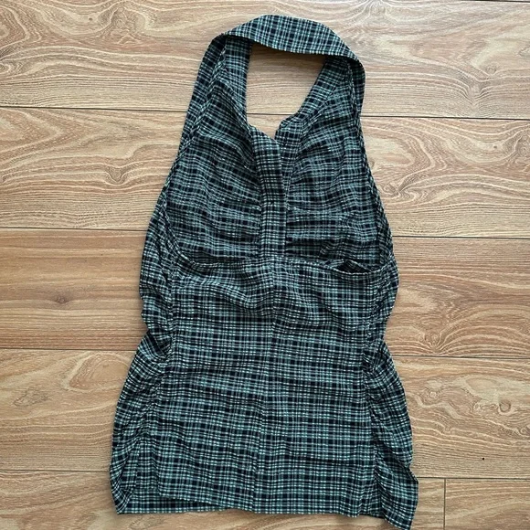 [ganni] NWT 2pc seersucker halter top and kick flare pants set - Picture 13 of 16